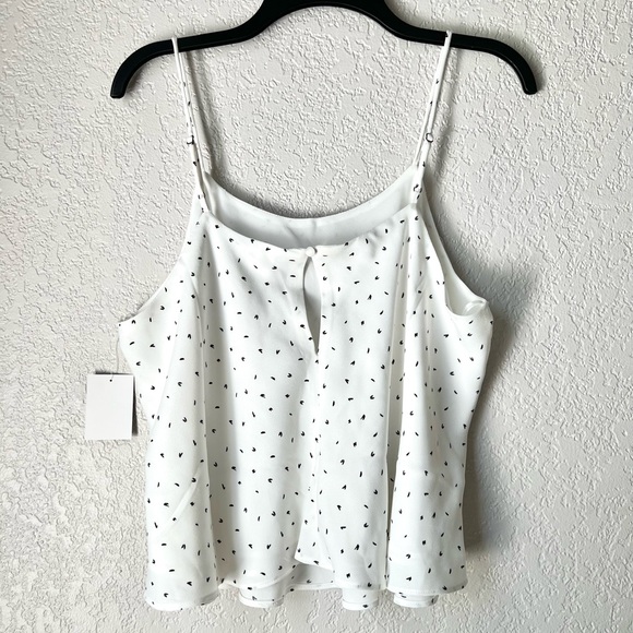 Abound White Black Camisole Adjustable straps Casual Spring Summer Tank Tops - Picture 4 of 8